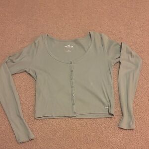 Hollister Women's Sage Button Down Shirt
